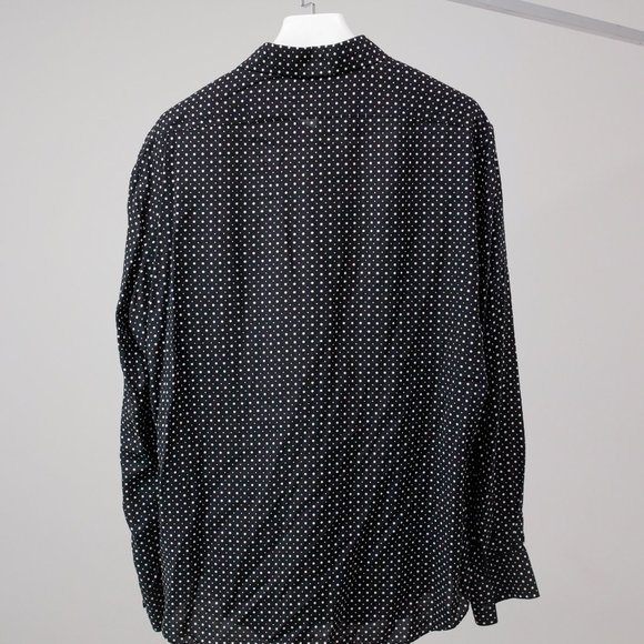 *SOLD* Celine Black Polkadot Button-Up - Picture 3 of 9